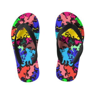 Tongs Enfants Twirl coloré Abstrait /