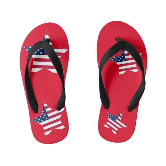 Tongs Enfants Un drapeau américain 4 juillet patriotique célèbre (Semelle)