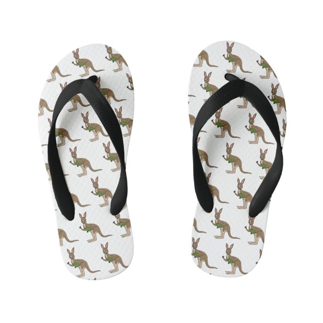Tongs Enfants Une jolie illustration de kangourou australien (Semelle)