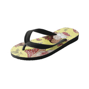 Tongs Enfants Vie des personnes véganes - Motif Champignon