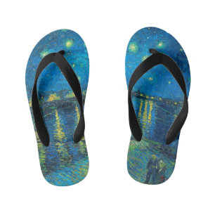 Tongs Enfants Vincent Van Gogh Nuit étoilée sur le Rhône