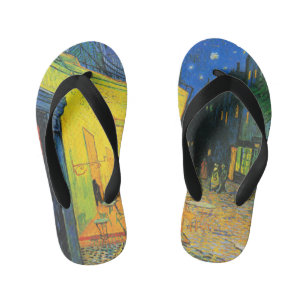 Tongs Enfants Vincent Van Gogh Terrasse du Café la nuit Beaux-Ar