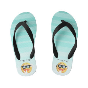 Tongs Enfants Visage d'Emoji Adorable - Soyez heureux toujours