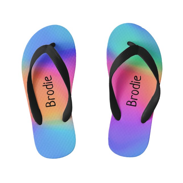 Tongs Enfants Vivid Holographique Personnalisé Enfants Flip Flop (Semelle)