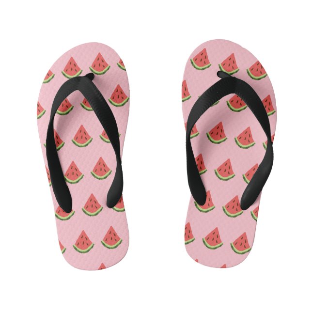 Tongs Enfants Watermelon Wedges Kids Flip Flops (rose et rouge) (Semelle)
