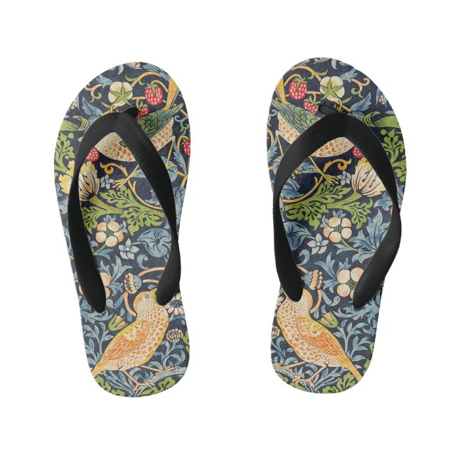 Tongs Enfants William Morris Strawberry Thief Motif floral (Semelle)