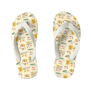Tongs Enfants Winnie l'Ourson  Motif de style bande dessinée