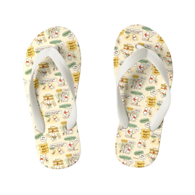 Tongs Enfants Winnie l'Ourson| Motif de style bande dessinée (Semelle)