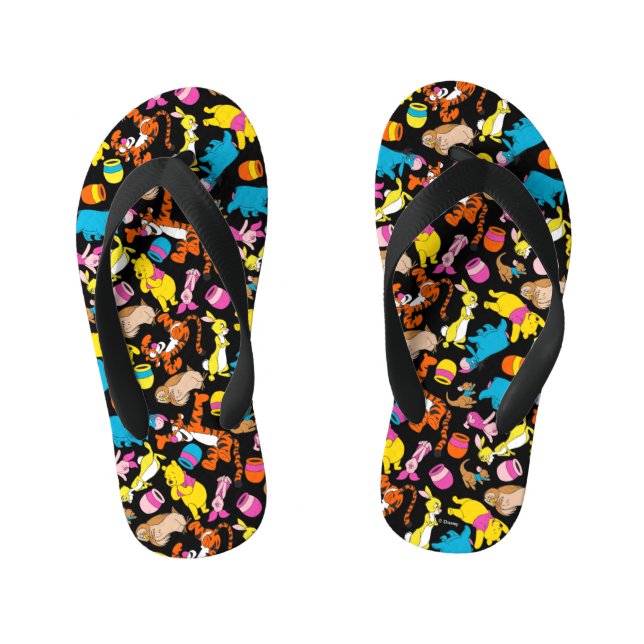 Tongs Enfants Winnie l'Ourson| Motif des amis lumineux (Semelle)