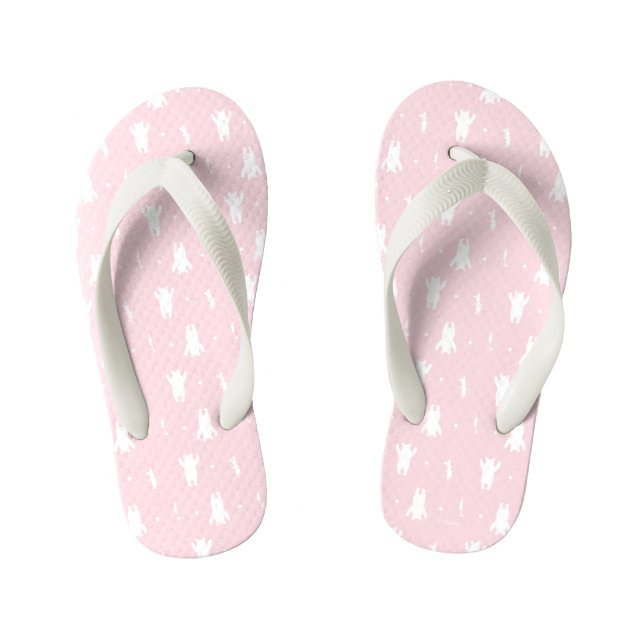 Tongs Enfants Winnie l'Ourson| Pink Pastel Polka Dot Motif (Semelle)