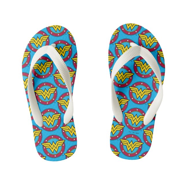 Tongs Enfants Wonder Woman | Logo Cercle & Etoiles (Semelle)