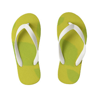 Tongs Enfants Yellow Green Leaves