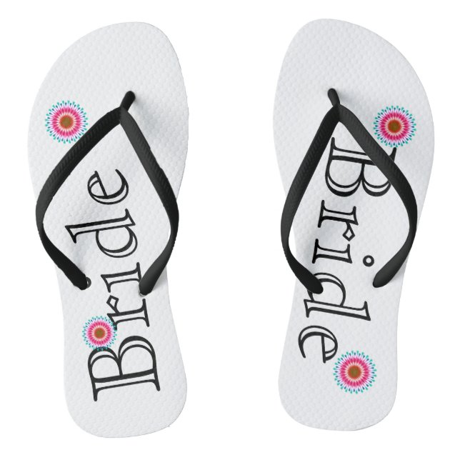 Tongs Épouse de fleurs de Lotus blanc et rose (Semelle)