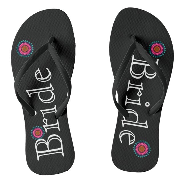 Tongs Épouse de Lotus noir et rose (Semelle)