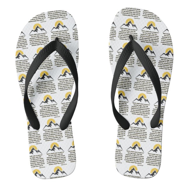 Tongs Esaïe 2:2 Bible Écriture Citation Tout-En Unisex (Semelle)