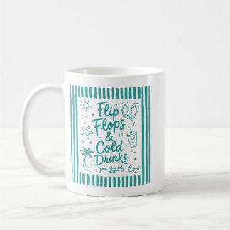 Tongs et Boissons Fraîches Mug de Café d'Été