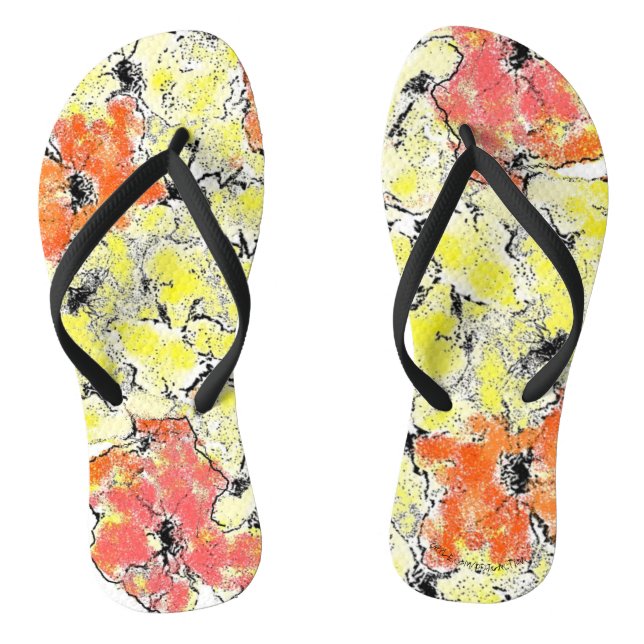 Tongs Été dans des fleurs sauvages d'automne (Semelle)