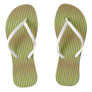 Tongs Été Tirages Jaune Orange Aqua Flip Flops