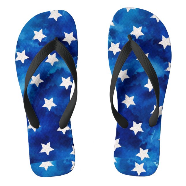 Tongs Étoiles blanches Vacances été bleu (Semelle)
