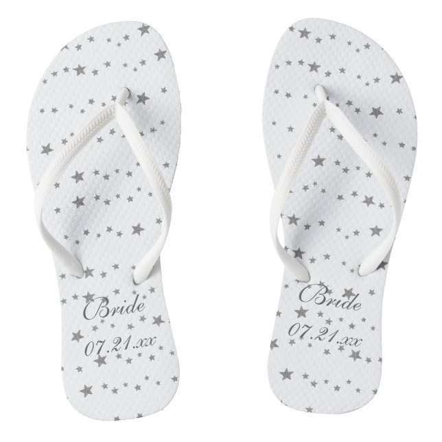 Tongs Étoiles d'argent vivaces Flipflops de mariées pers (Semelle)