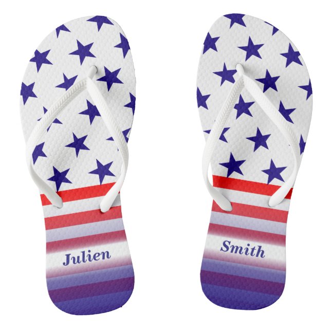 Tongs Étoiles et rayures patriotiques USA (Semelle)