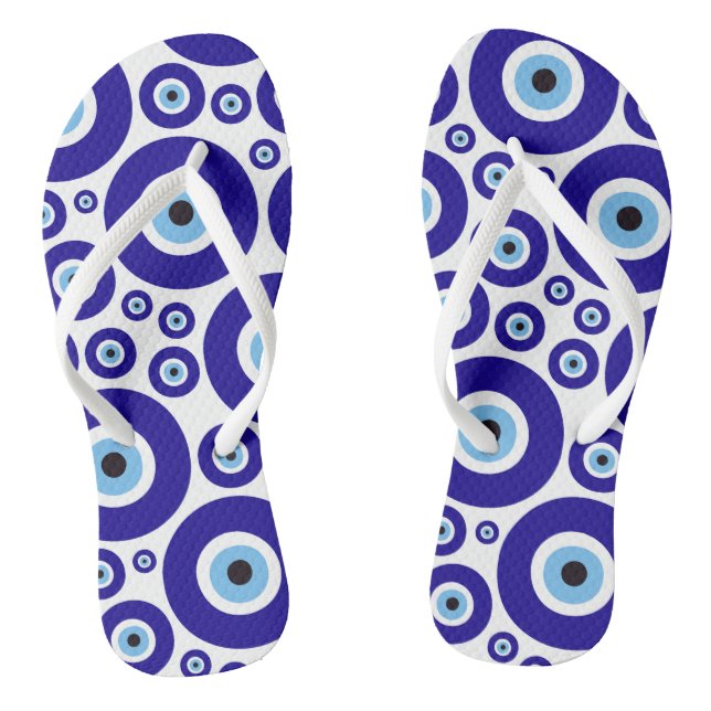 Tongs Evil Eye Pattern, Greek Eye, Turkish Eye, Nazar (Semelle)