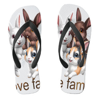 Tongs Famille lapin