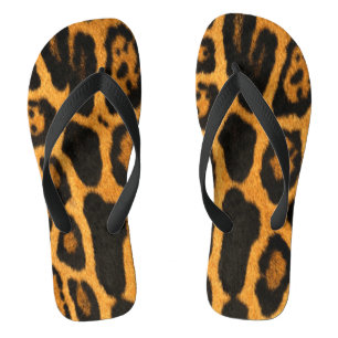 Tongs Faux Ocelot Papillons à lèvres
