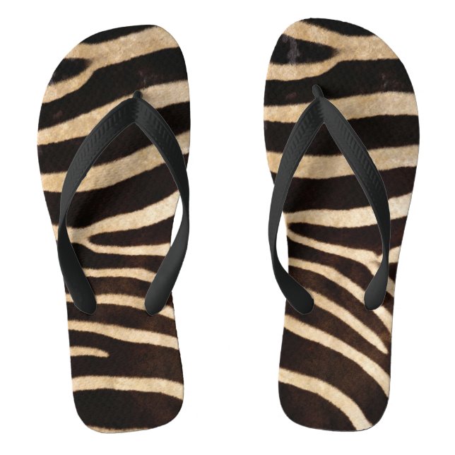 Tongs Faux Zebra Skin Flip Flops (Semelle)