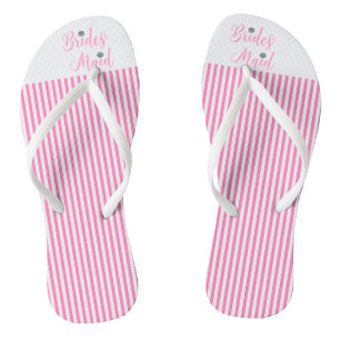 Tongs Femme de mariée, marée, Mariage, mèche rose