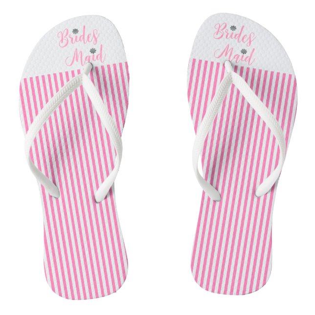 Tongs Femme de mariée, marée, Mariage, mèche rose (Semelle)