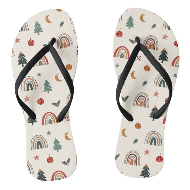 Tongs Festif de Noël mignon Rainbows Motif de vacances (Semelle)