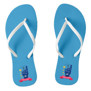 Tongs Fête des pères personnalisée des noms personnalisé