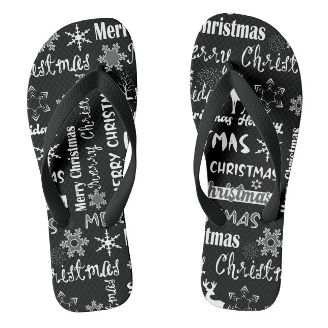 Tongs Fêtes de Noël, motif de Noël (Semelle)