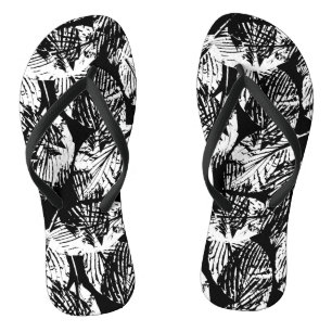 Tongs Feuillage de forêt enchanteur - Motif sans couture