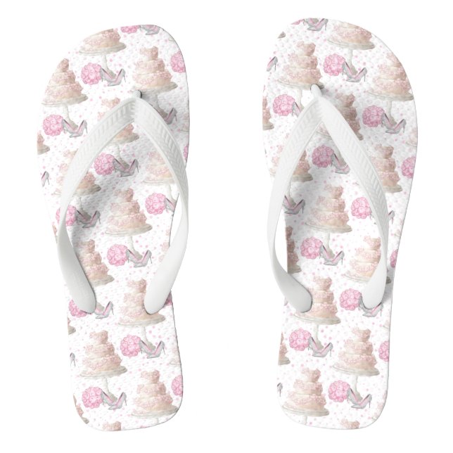 Tongs Feuilles à lèvres de gâteau mariage (Semelle)