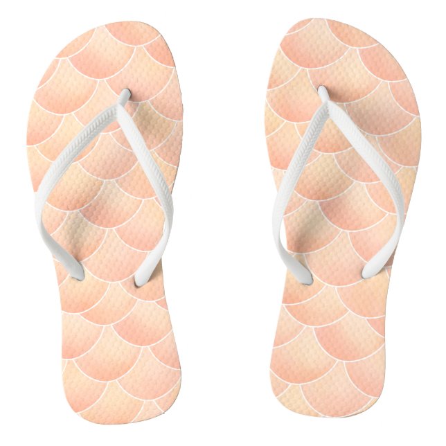 Tongs Feuilles à lèvres de sirènes roses de Pêche (Semelle)
