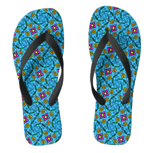 Tongs Feuilles Abstraites florales