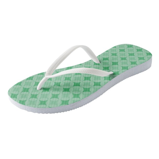 Tongs Feuilles - Cercles et diamants (Incliné)