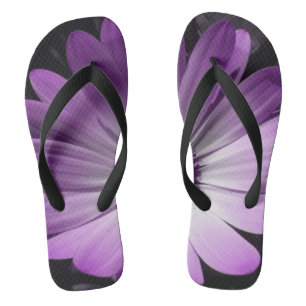 Tongs Feuilles de fleur de marmite violet