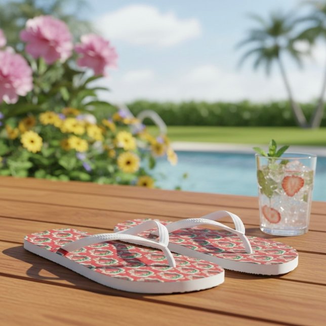 Tongs Feuilles de fraises (Créateur téléchargé)