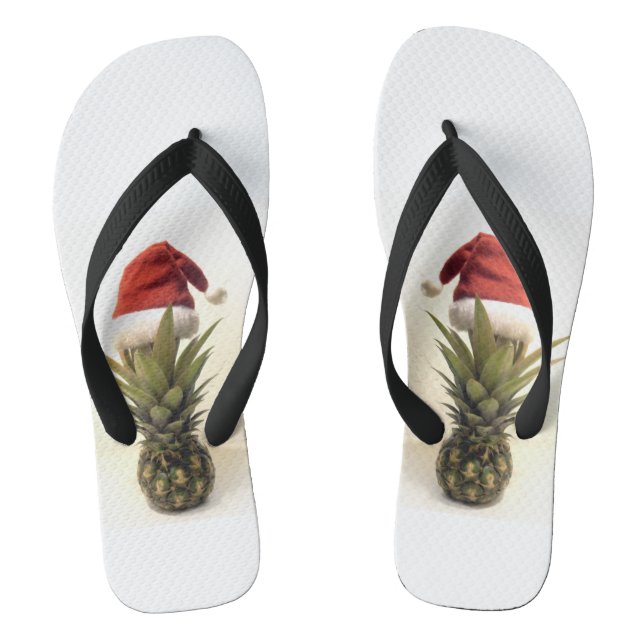 Tongs Feuilles de Noël d'ananas hawaïen (Semelle)