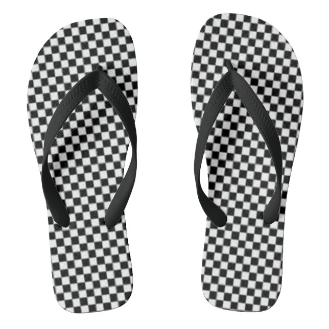 Tongs Feuilles de tableau noir et blanc (Semelle)