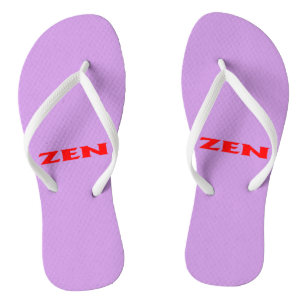 Tongs Feuilles lilas rouge zen