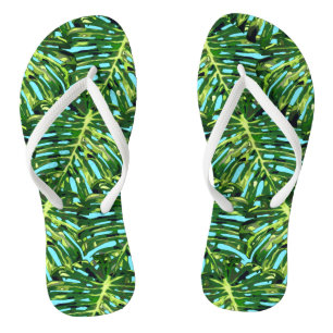 Tongs feuilles tropicales