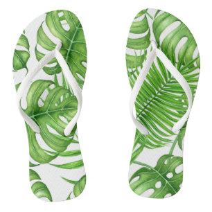 Tongs Feuilles tropicaux