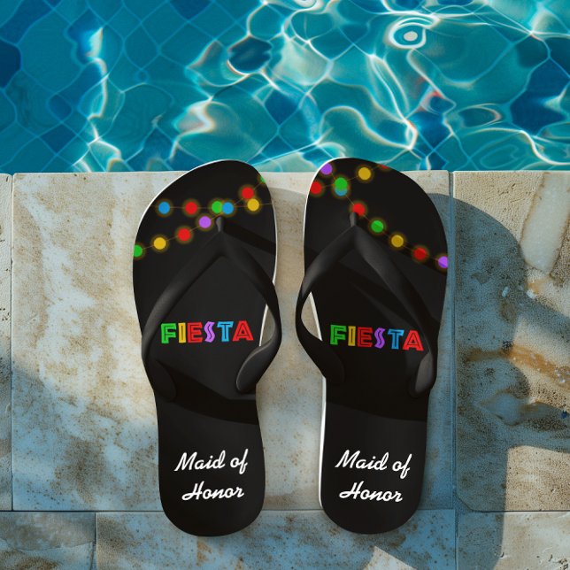 Tongs Fiesta Lights Flip Flops personnalisées (Créateur téléchargé)