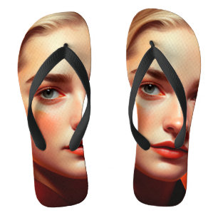 Tongs Fille aux yeux bleus