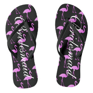 Tongs Flamant rose plage mariage flip flops pour demoise