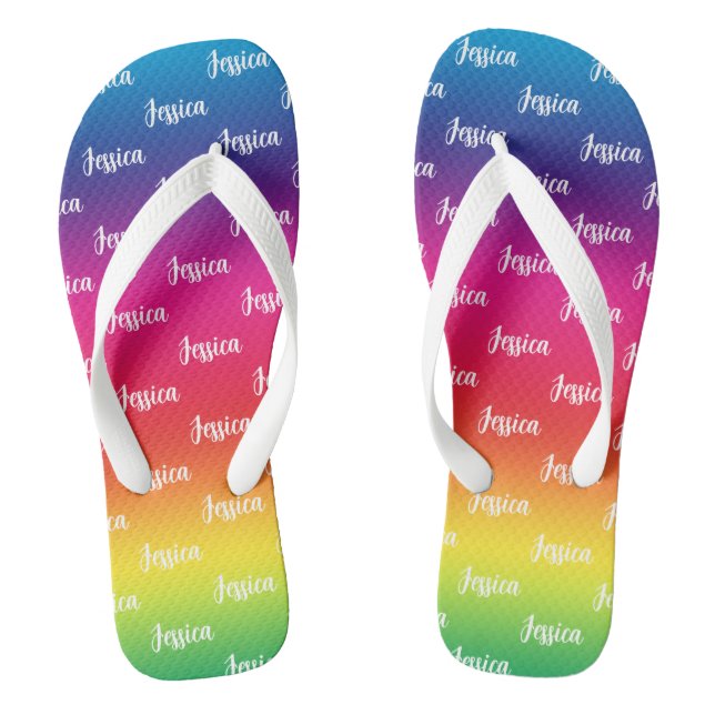 Tongs Flèches arc-en-ciel personnalisées (Semelle)